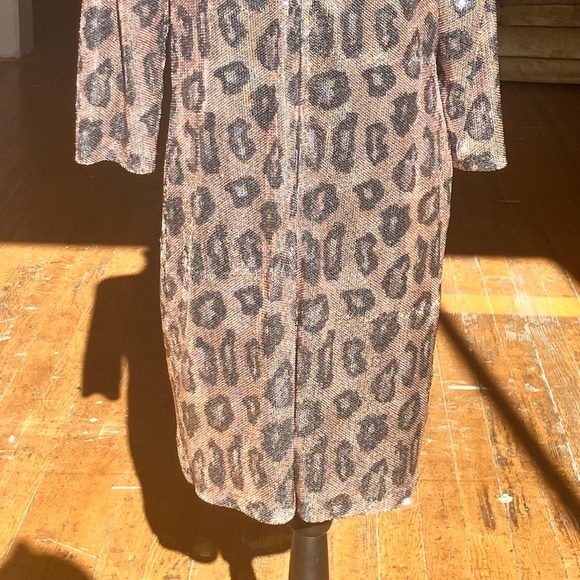 Nicole Miller cheetah print sequin dress - Picture 4 of 15
